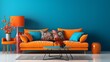 A bold and vibrant color for an accent wall.