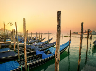 Wall Mural - Gondolas and Maggiore island