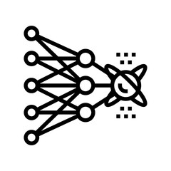 Wall Mural - algorithm quantum technology line icon vector. algorithm quantum technology sign. isolated contour symbol black illustration