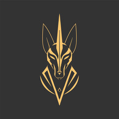 Wall Mural - Anubis logo design vector illustration