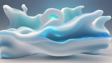 Wall Mural - light blue fluids, abstract background 