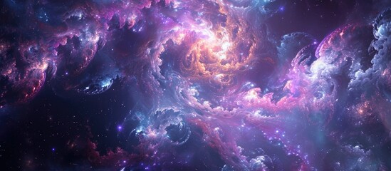 Wall Mural - Fractal generated by computers in outer space.