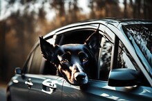 Dog In Car Window