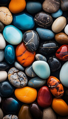  Abstract background with round peeble stones , Generate AI