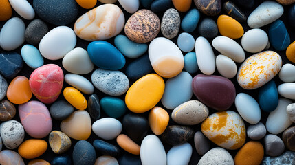 Abstract background with round peeble stones , Generate AI