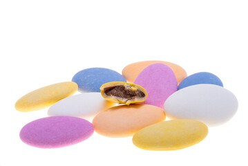 Sticker - almonds in glaze isolated