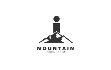 Wall Mural - I Letter Mountain logo template for symbol of business identity