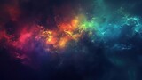 Fototapeta Kosmos - Vibrant Multicolored Cloud Floating in the Sky
