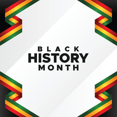 Wall Mural - Black History Month Template Vector Design