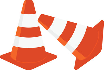 Wall Mural - traffic cones vector