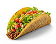 Delicious tacos on white or transparent background