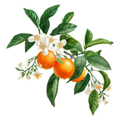 Poster - a branch of an orange