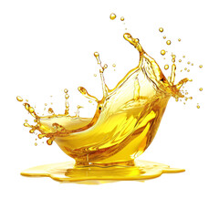 Poster - Beautiful splash with drops of sunflower oil