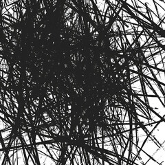 Aufkleber - closeup of chaotic permanent dark black marker doodles hatch pattern texture brush