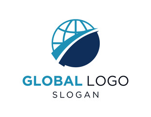 Poster - The logo design is about Global and was created using the Corel Draw 2018 application with a white background.