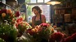 © Tatyana - Professional florist arranging colorful bouquets in a cozy flower shop