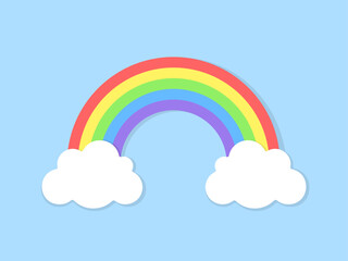 Wall Mural - rainbow flat vector illustration cartoon style.