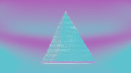 Poster - This holographic sphere is a perfect representation of futuristic and digital art concepts, ideal for themes related to virtual reality, advanced technology, 3D design, and abstract art...