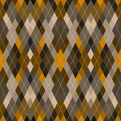 Leinwandbilder - Argyle seamless vector pattern background. Pattern of a rhombuses.