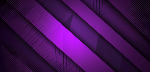Wall Mural - Bright purple angular geometric shapes on a dark backdrop.
