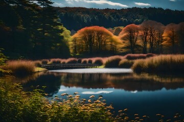 Sticker - reflection in the lake