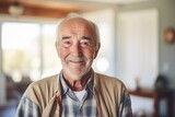 Fototapeta  - Portrait of a smiling senior man in nursing home