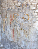 Fototapeta Młodzieżowe - Fragment of the old frescoes in Montenegro