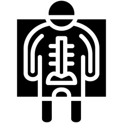 Wall Mural - Man X ray vector icon illustration of Health Checkup iconset.