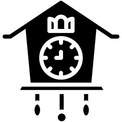 Wall Mural - Cuckoo Clock vector icon illustration of Time and Date iconset.