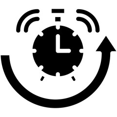 Sticker - Alarm Repeat vector icon illustration of Time and Date iconset.