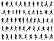 © Shabana - People running silhouette vector art