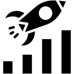 Wall Mural - Rocket vector icon illustration of Business and Office iconset.