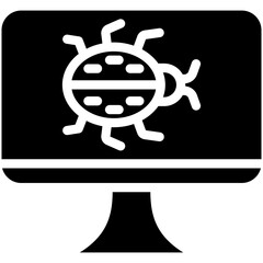 Wall Mural - Computer Virus Icon vector icon illustration of Networking and Data Sharing iconset.