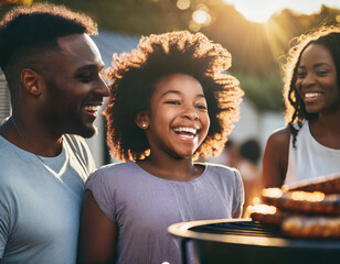 Canvas Print - A fun picnic with friends.