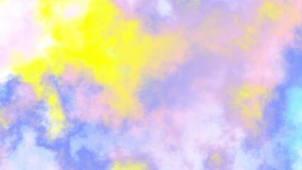 Fototapete - Magic Unicorn sky looping footage 4k. Cloudy nebula background.