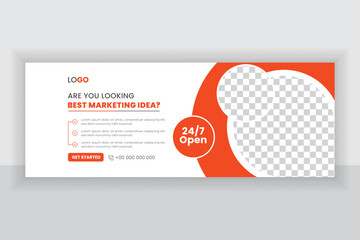 Corporate Business social media facebook cover design web banner template