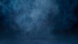 Fototapeta  - Dark blue abstract background in cyclorama style in misty atmosphere. Opulent setting of extra depth in misty dark blue color.