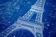 Blueprint Design of the Eiffel Tower Structure

