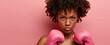 African American Woman Boxer Generative AI