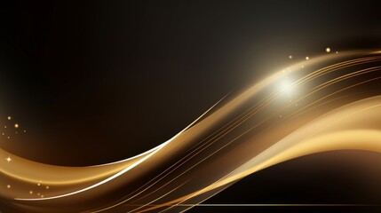 Poster - Financial analysts analyzing stock market data on golden luxury background