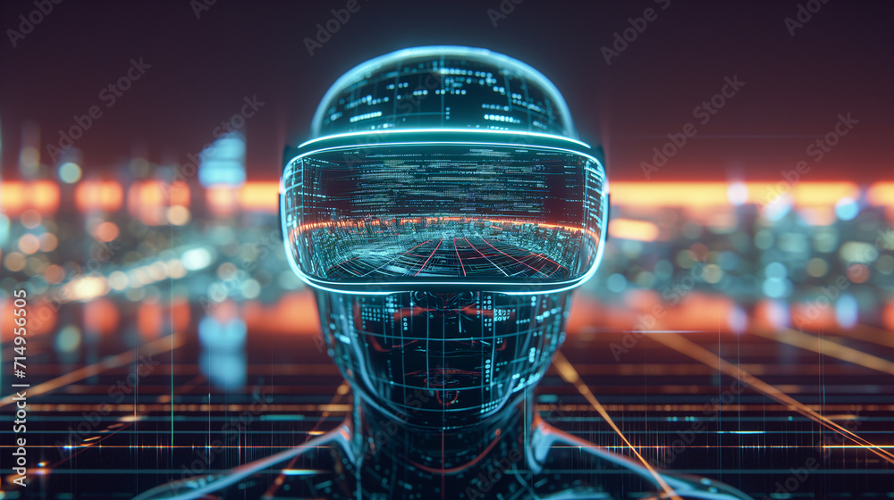 Virtual Reality Concept, Immersive Internet Experience, Futuristic ...