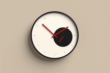 Wall Mural - Minimalistic Wall Clock Displaying Ten Past Ten