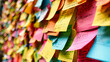 © SK - Hong Kong democracy protest: A wall covered with political and protest-related notes and messages, symbolizing activism and democracy