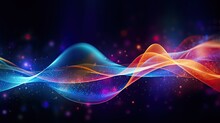 Abstract Light Effect Background With Strings Of Light Merging Together