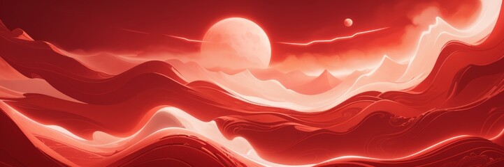 Wall Mural - chinese red background or abstrack red chinese background