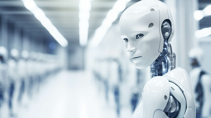 The concept of a humanoid robot technological era.