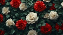 Macro Flower Photography Of Red And White Roses