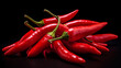 Red hot chili peppers isolated on white background. Spicy food. Generate AI