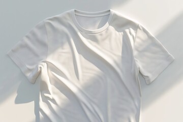 Wall Mural - White T-shirt hanging on a wall Generative AI