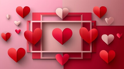 Wall Mural - valentines day card